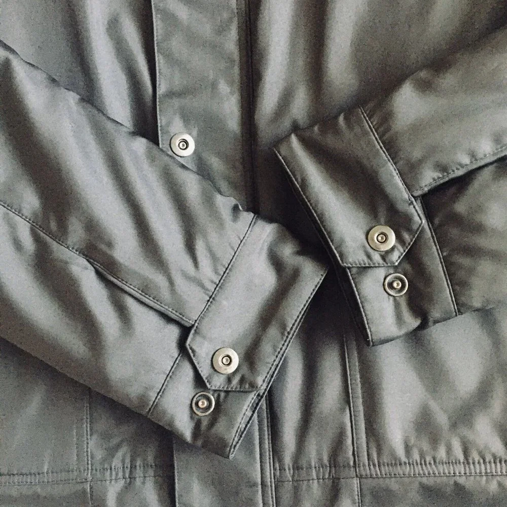Structure Men's Jacket Field Button-Front‎ Black Jacket Size XL